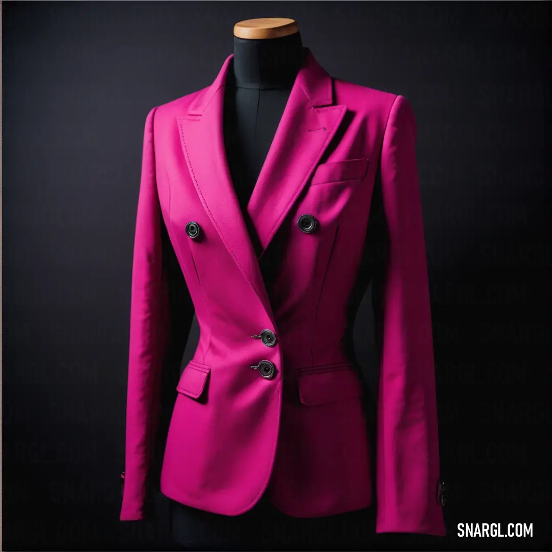 Pink suit is on a mannequin dummyequin