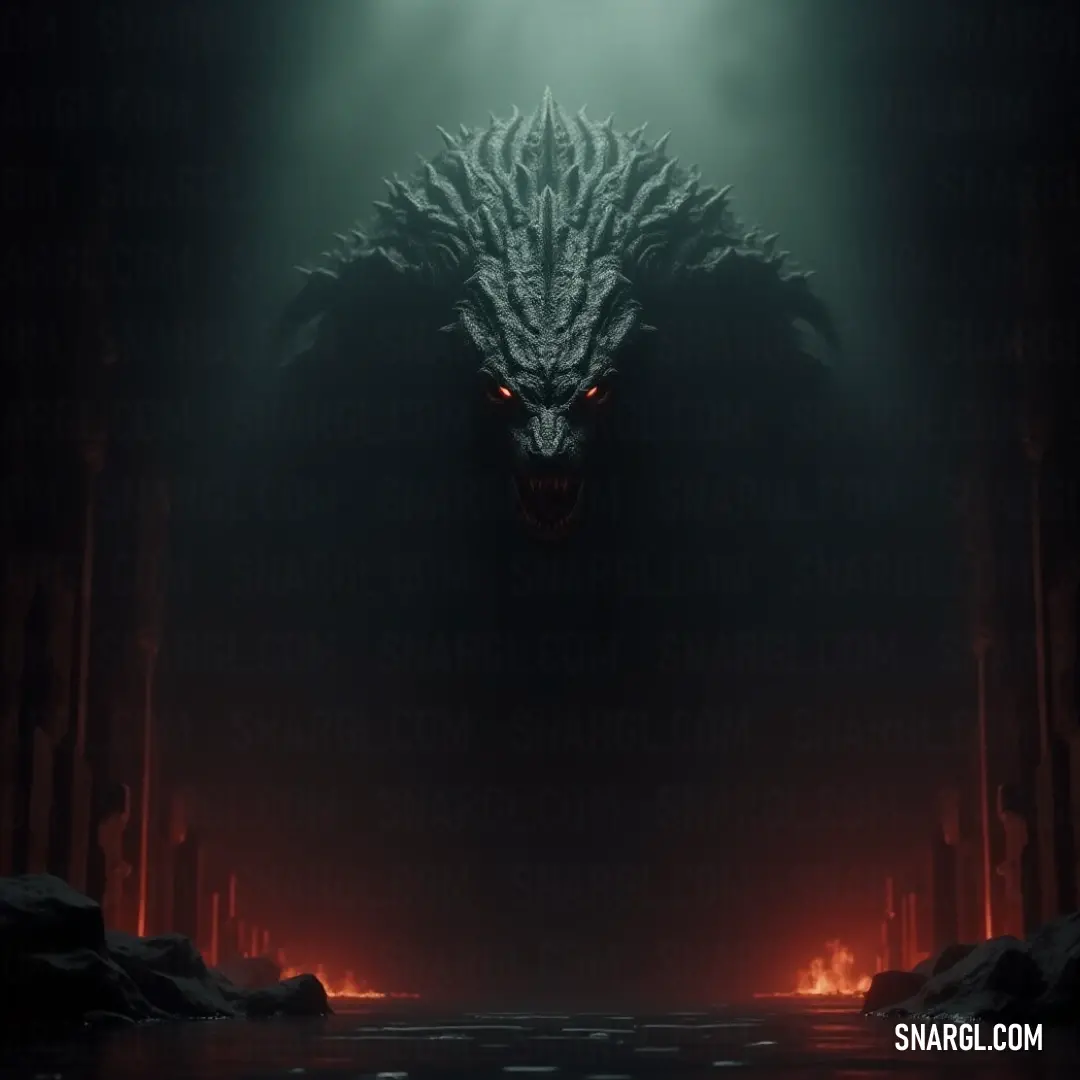 A striking white Abyssal Leviathan glides through a dark forest, its red eyes glowing like embers in the mist. A stunning white Abyssal Leviathan, its red eyes glowing eerily through the dark forest fog, emerges amidst beams of light filtering through the mist, creating an otherworldly glow that captivates the spectator's imagination.