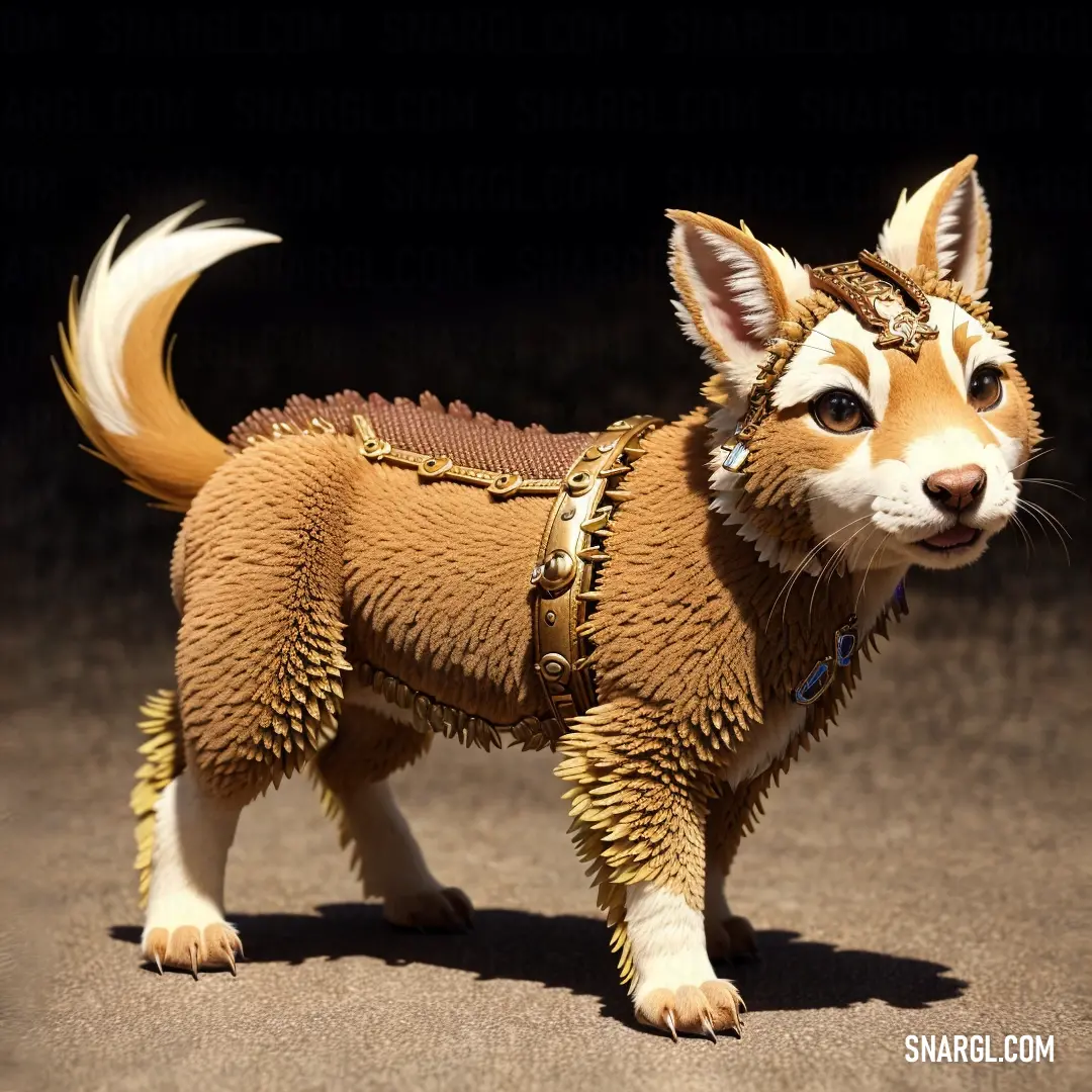 Toy dog with spikes on its body and collar