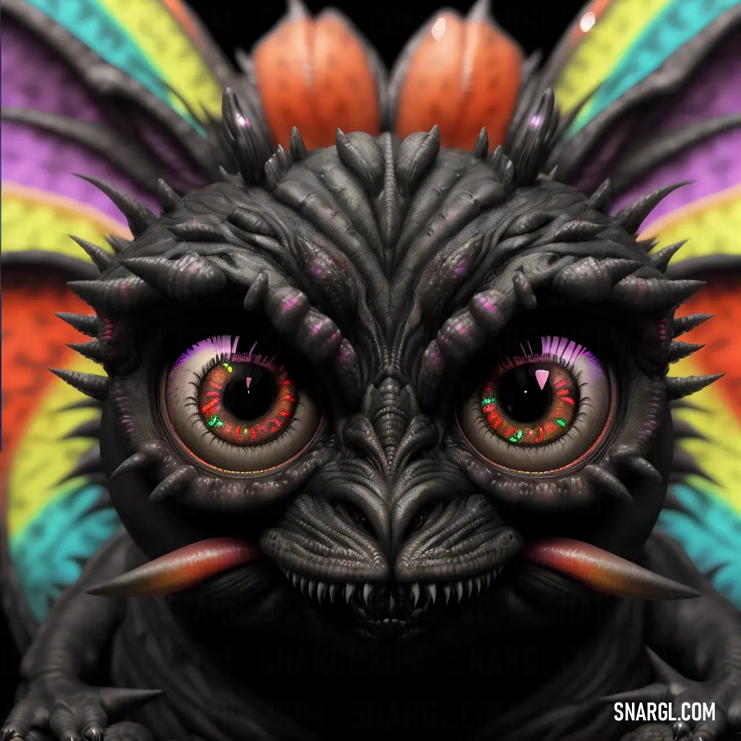 Digital painting of a dragon with big eyes and a weird look on its face