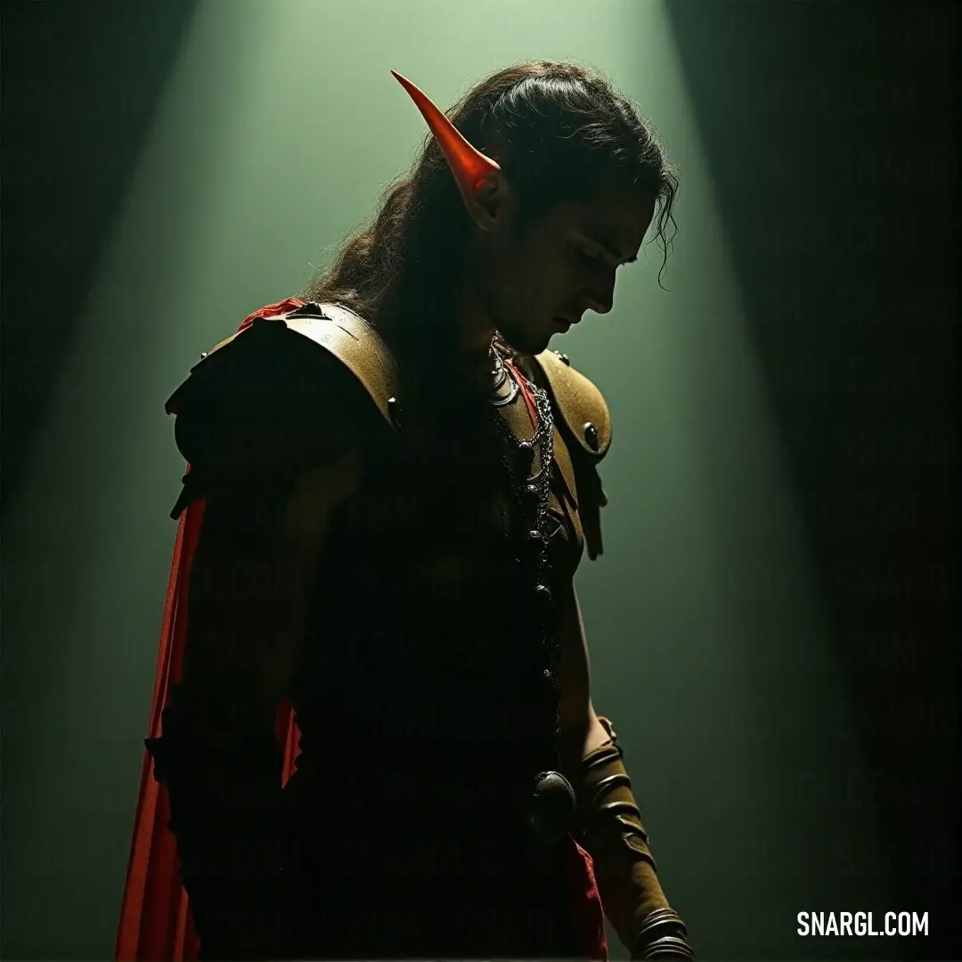 A striking figure in a horned costume, holding a sword with a confident stance, embodying power and intrigue. A captivating character dressed in a bold costume with horns, holding a sword confidently. The combination of their fierce look and the horned costume evokes both power and mystery.
