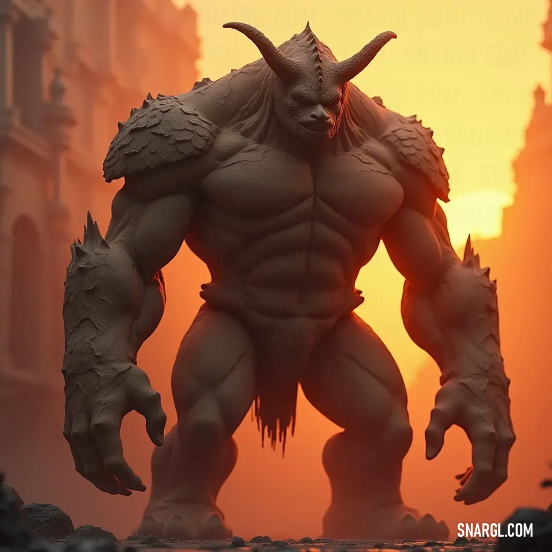 A striking Ancient Clay Golem, marked by its intricate horns and fierce claws, stands as a monument of strength, embodying the very essence of ancient craftsmanship and boundless tales. An Ancient Clay Golem, adorned with formidable horns and claws, stands with a stoic presence, representing the timeless guardianship woven into the fabric of ancient legends and myths.