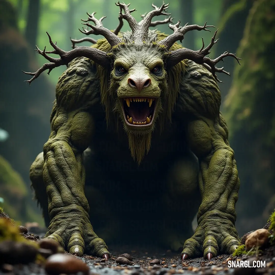 The Ancient Oak, adorned with a gritty face and impressive horns, reigns over a vibrant forest, a symbol of endurance and the myriad tales woven into the fabric of life around it. An Ancient Oak, with a gnarled face and majestic horns, stands resolute in a forest of diverse flora, a living testament to time's passage and the interconnectedness of life, its sturdy form sheltering countless stories beneath its sprawling branches.