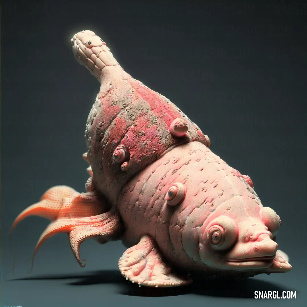 Pink fish with a large body and a long tail