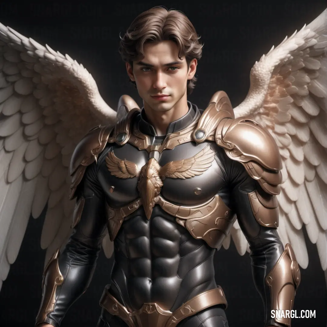 Angel in a suit with wings on his chest