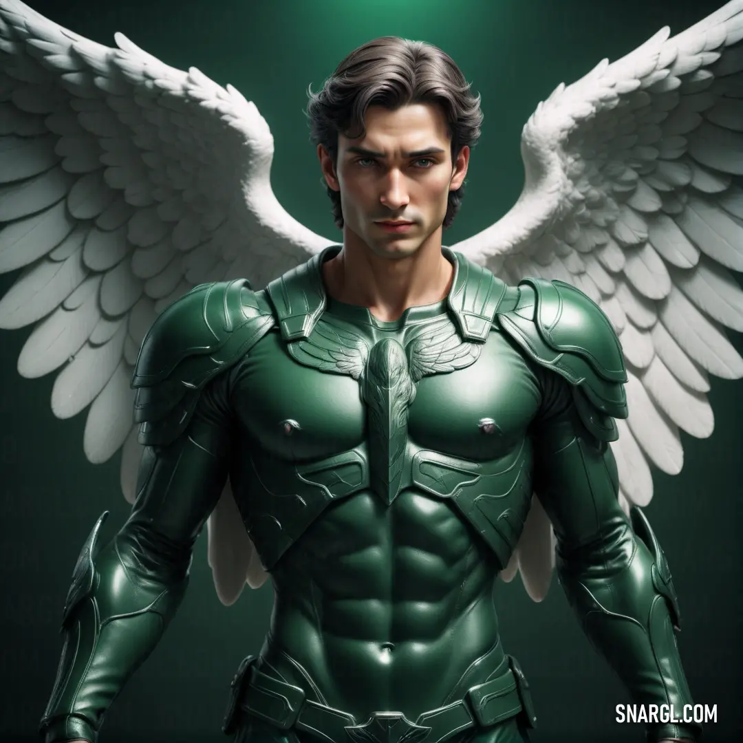 Archangel with wings on his chest