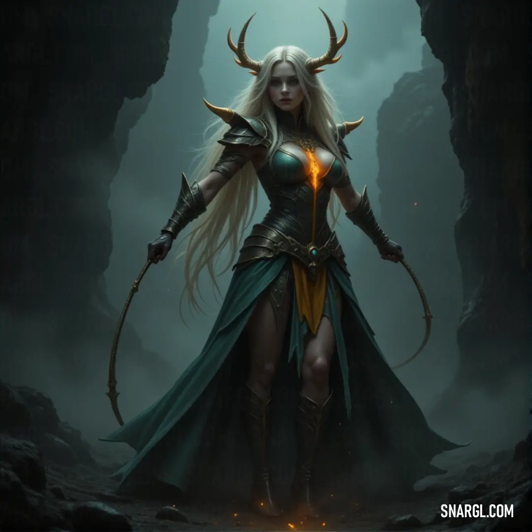 Ariel, in a striking costume with horns, exudes a mysterious and powerful aura, her gaze intense and full of purpose as she stands ready to face whatever comes. Ariel, adorned in a unique costume, stands with horns upon her head, her eyes fierce and determined. She is a symbol of power and mystery, her appearance both striking and otherworldly.
