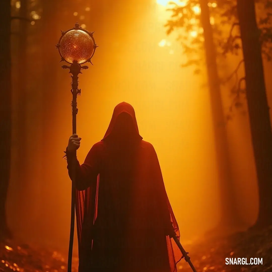 A mysterious oracle cloaked in shadows, illuminating a misty forest with a glowing orb, stands amidst the swirling fog and sunbeams filtering through the trees, evoking an enchanting aura of magic and wisdom in the heart of nature.