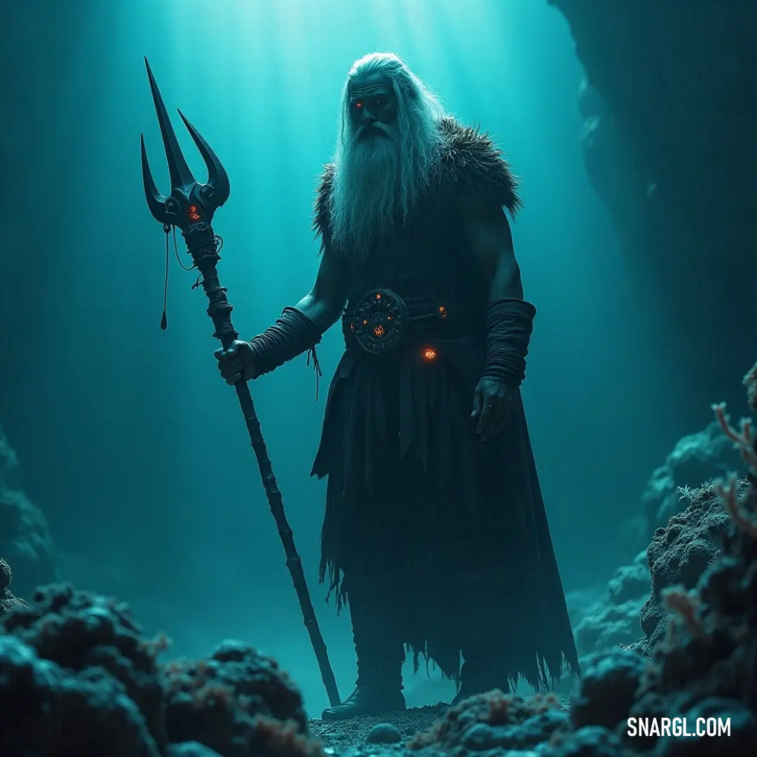 A wise sage in a cave of shimmering light A wise figure with a majestic long beard stands confidently in a well-lit cave, holding a staff that seems to radiate wisdom, surrounded by shimmering light that hints at hidden secrets and untold stories.