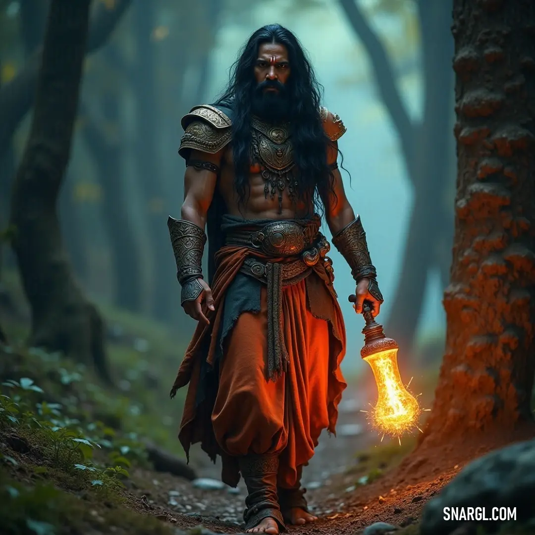 A figure adorned in ornate costume raises a glowing lantern amidst a mystical forest, casting an inviting light that unveils the secrets hidden in the underbrush. A costume-clad figure holds a lantern aloft in a dense forest, the warm glow illuminating the surrounding trees, creating a mystical dance of light and shadow in a hushed, enchanting atmosphere.