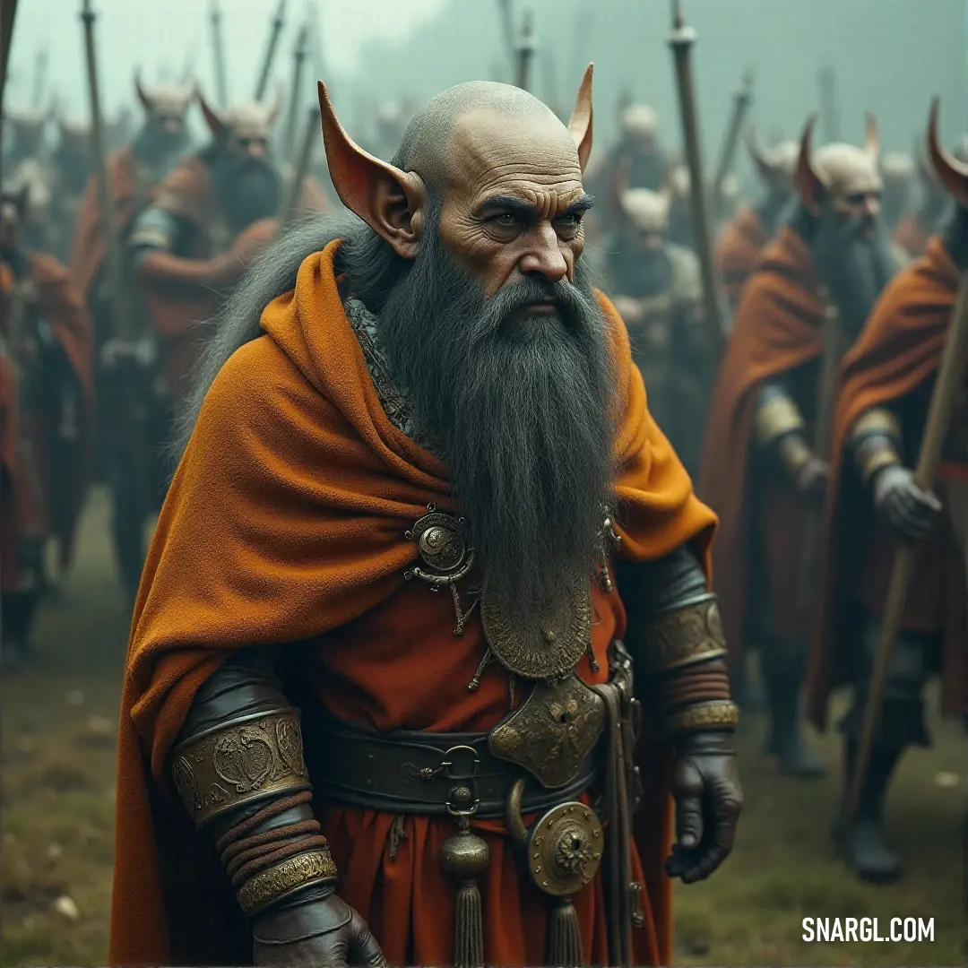 Barundin, in warrior attire with horns, stands resolute in a foggy landscape, his figure a symbol of strength and mystery. Barundin, wearing a warrior's garb and adorned with horns, stands in a foggy landscape. The mist swirls around him, adding an eerie aura to his powerful presence as a guardian of ancient lands.