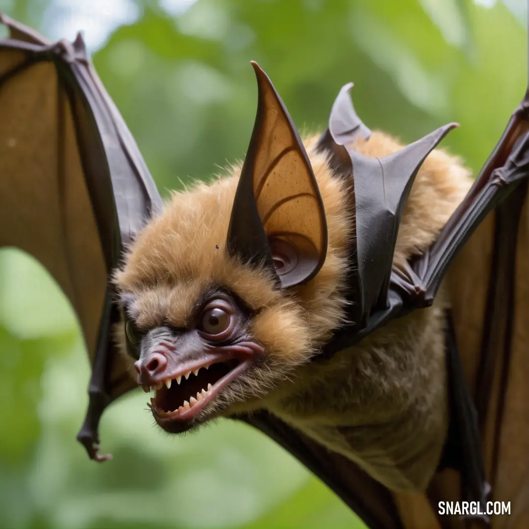 Bat with a large, brown body