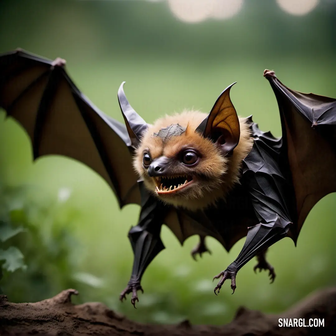 Bat with a large black body