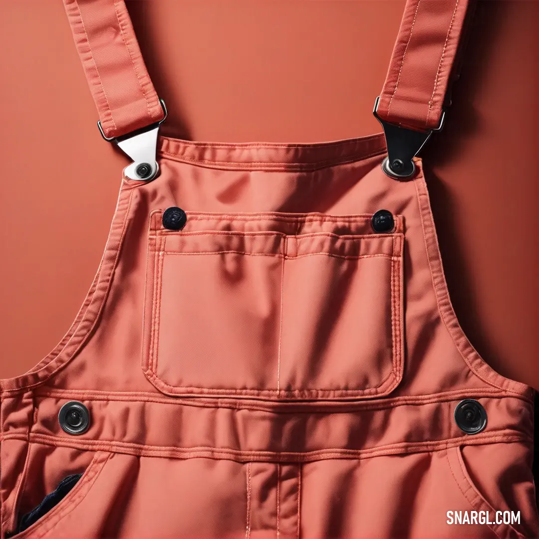 Bittersweet color example: Pink overall style dress with a black buttoned up front and a white buttoned down back
