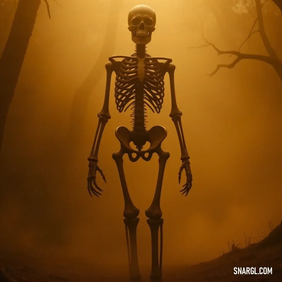 Within the shrouded fog of an ancient forest, the Bone Shaman stands hidden among towering trees, his presence subtly illuminated, suggesting the lore and wisdom he carries, waiting for those who seek the unknown.