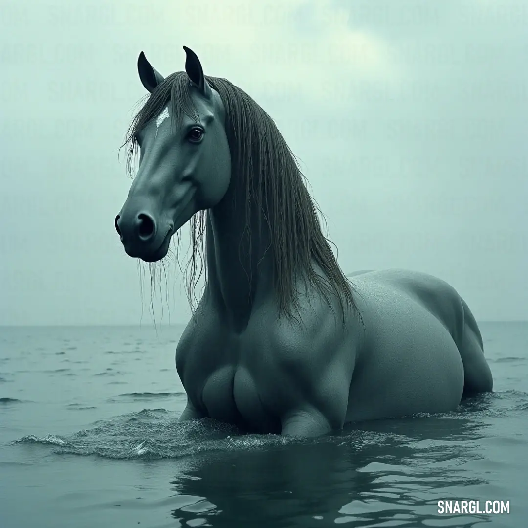 A white Boudicca resting in water, her eyes filled with a poignant sadness, set against a tranquil and reflective scene. A white Boudicca lies on the surface of still water, gazing up with sorrowful eyes, her expression reflecting a deep sense of longing and melancholy against the calm backdrop.