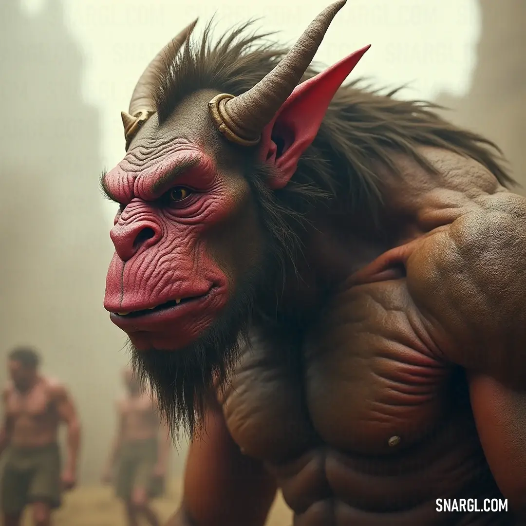 An intriguing encounter featuring a horned monkey alongside a distant Brolgar, emphasizing their contrast and the wild setting around them. An extraordinary moment capturing a horned monkey with its lively features, prominently displayed alongside a Brolgar in the distance, creating a unique bond between these fascinating creatures.