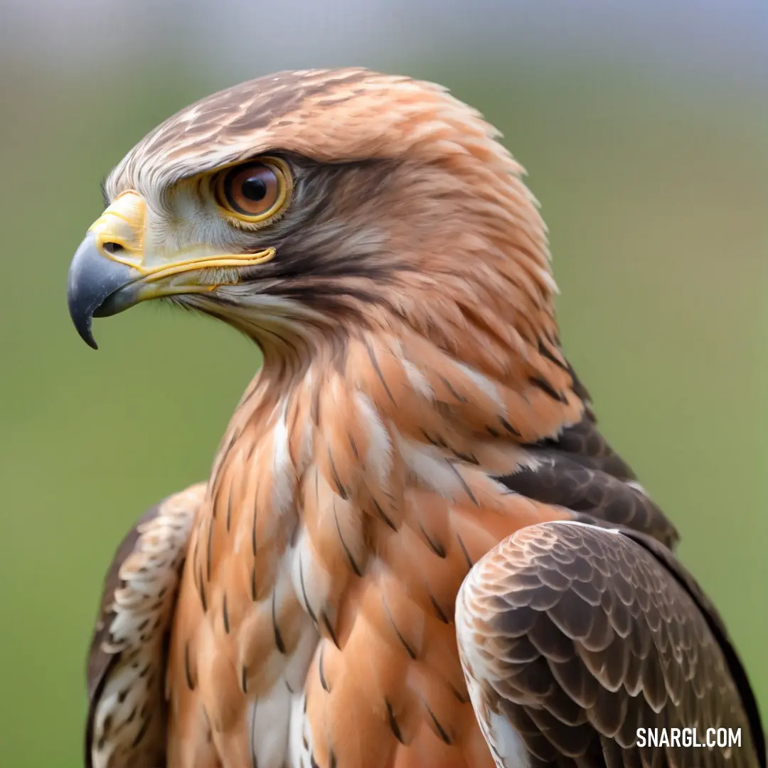 Close up of a Buzzard of prey with a blurry background