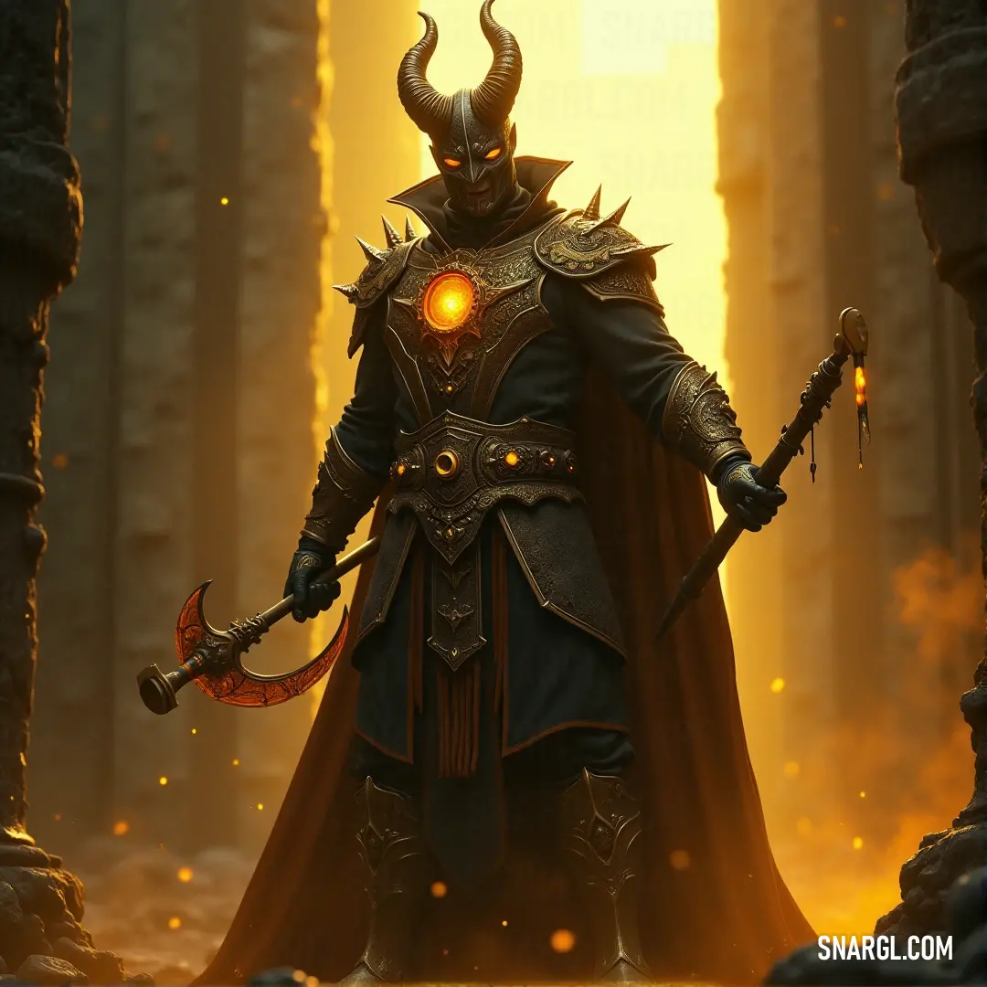 Caleb, in a horned costume, stands in a shadowy forest holding a glowing light and sword, as the darkness closes in around him. Caleb, dressed in a horned costume, stands in a dark forest holding a glowing light in one hand and a sword in the other. The eerie glow of his light contrasts against the shadows of the trees, creating a mystical aura around him.