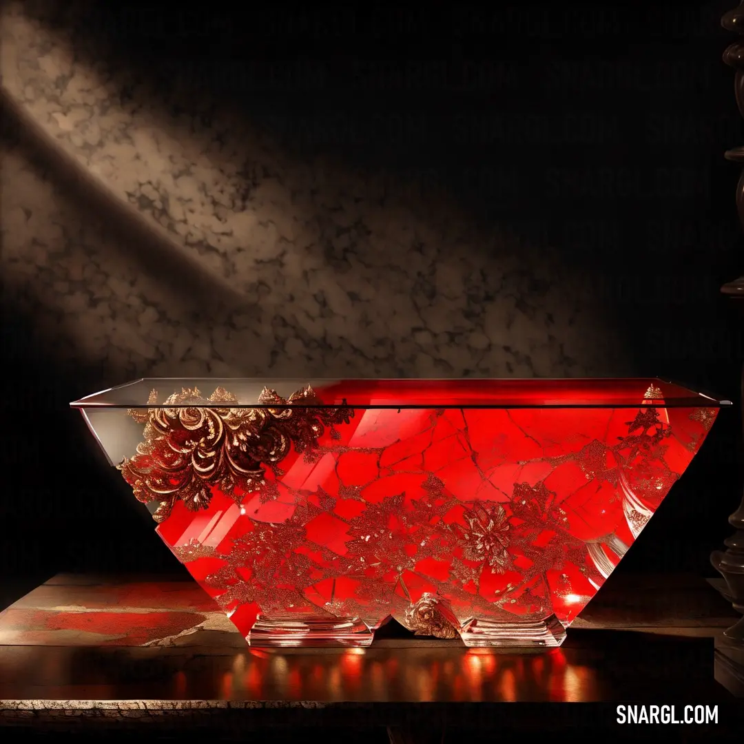 Red crystal home decor