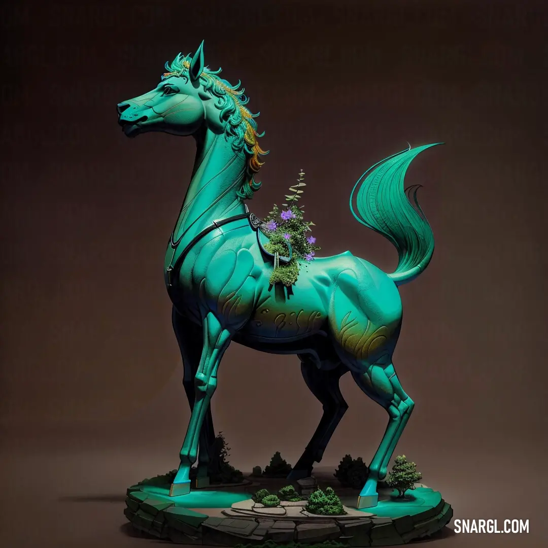 Horse jade statue