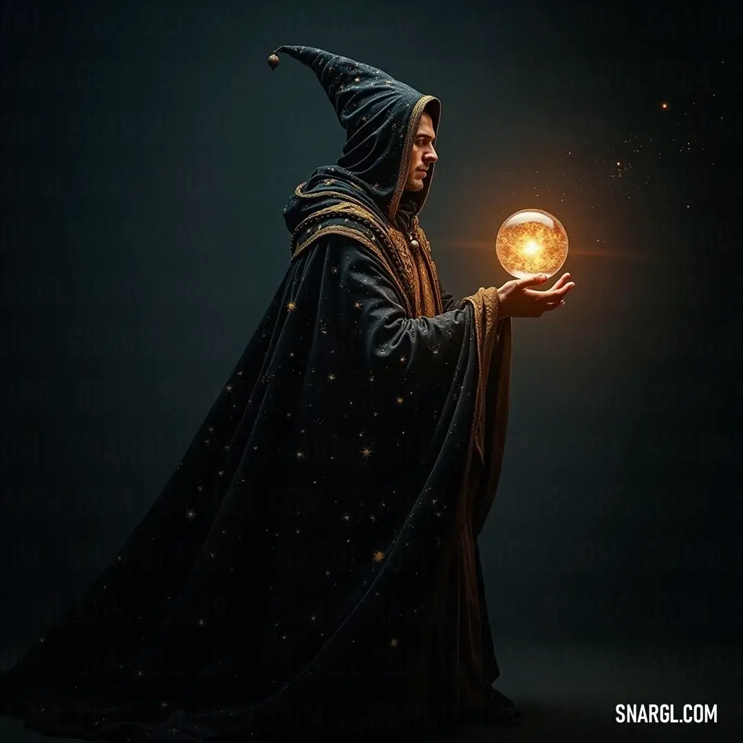 A striking image of a Wizard enshrouded in shadows, clutching an orb that radiates light, representing enlightenment amidst the enigmatic depths of the dark. Under the cloak of darkness, a powerful Wizard holds a glowing orb, shining with ethereal light, symbolizing mysticism and the endless pursuit of knowledge within the heart of oblivion.