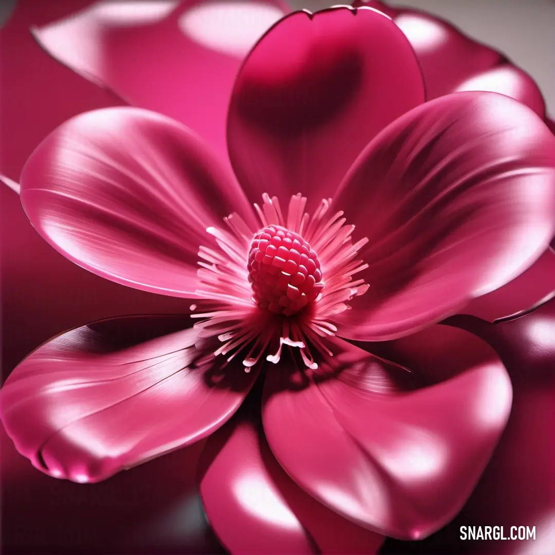 Cherry color example: Pink flower with a black background