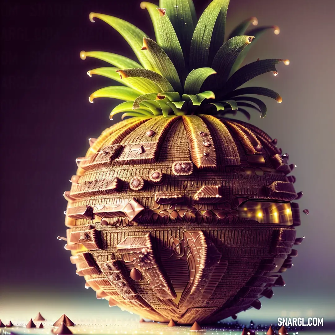 Pineapple shaped object with a lot of details on it's surface
