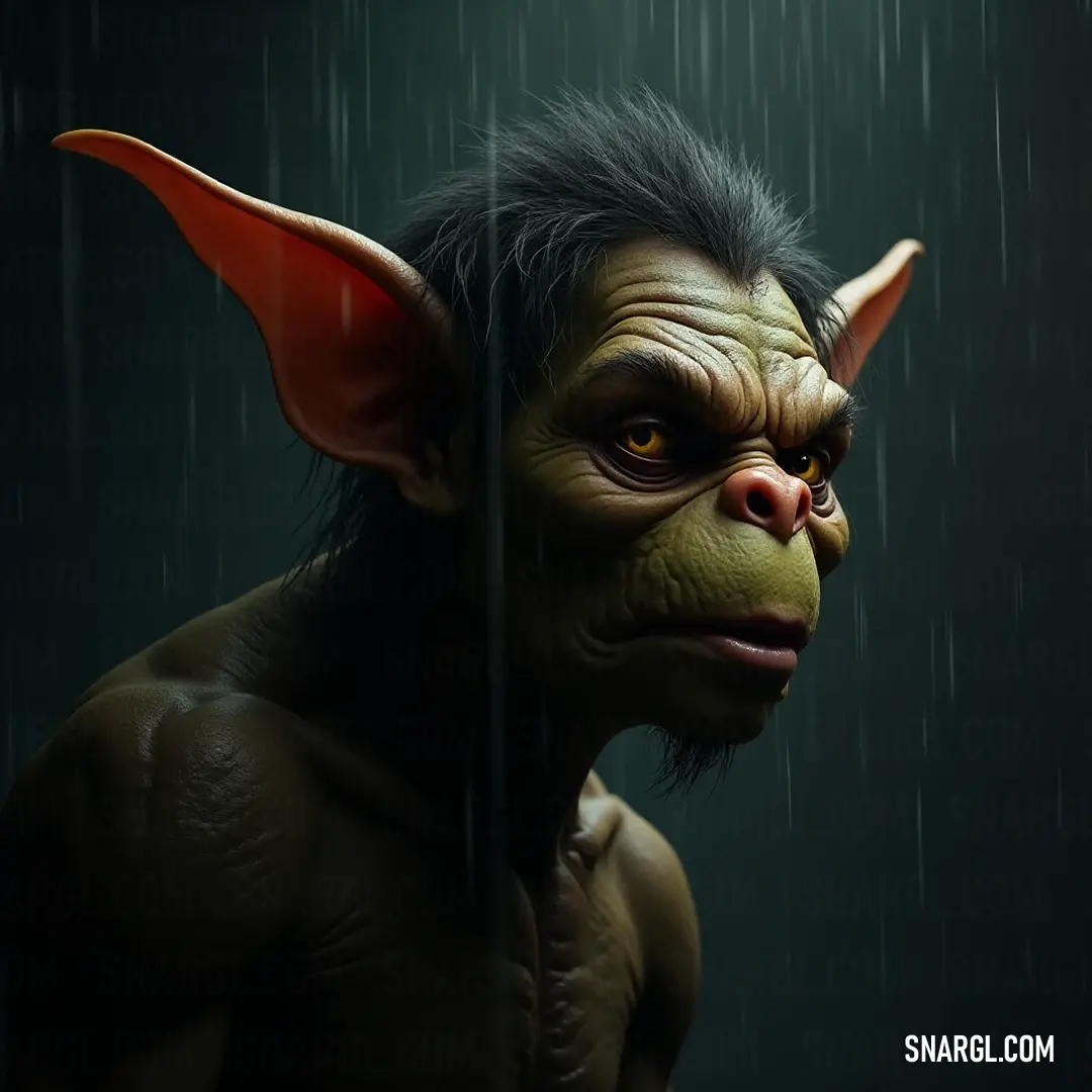 Quirky Chuck with a long nose and horns gazes around with playful charm, set against a backdrop of lush greenery. A quirky Chuck with an elongated nose and prominent horns gazes around with a mischievous charm, captivating the viewer with its unique features and inviting personality, set against a dynamic backdrop of greenery.