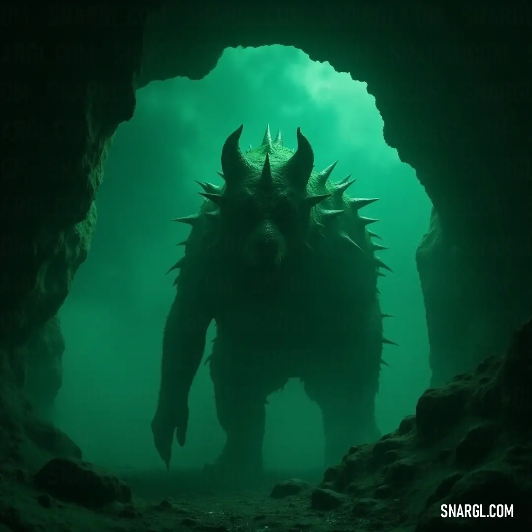 Nestled within a mystical cave, the Large Chupie flaunts its spiked crown, embraced by water's gentle lap and rugged rocks, a testament to nature's surreal allure. A Large Chupie with striking spikes on its head rests within a cave, surrounded by shimmering water and rugged rocks, creating an enchanting yet eerie atmosphere.
