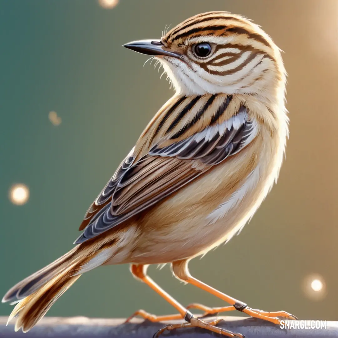 Cisticola on a ledge with bubbles in the background