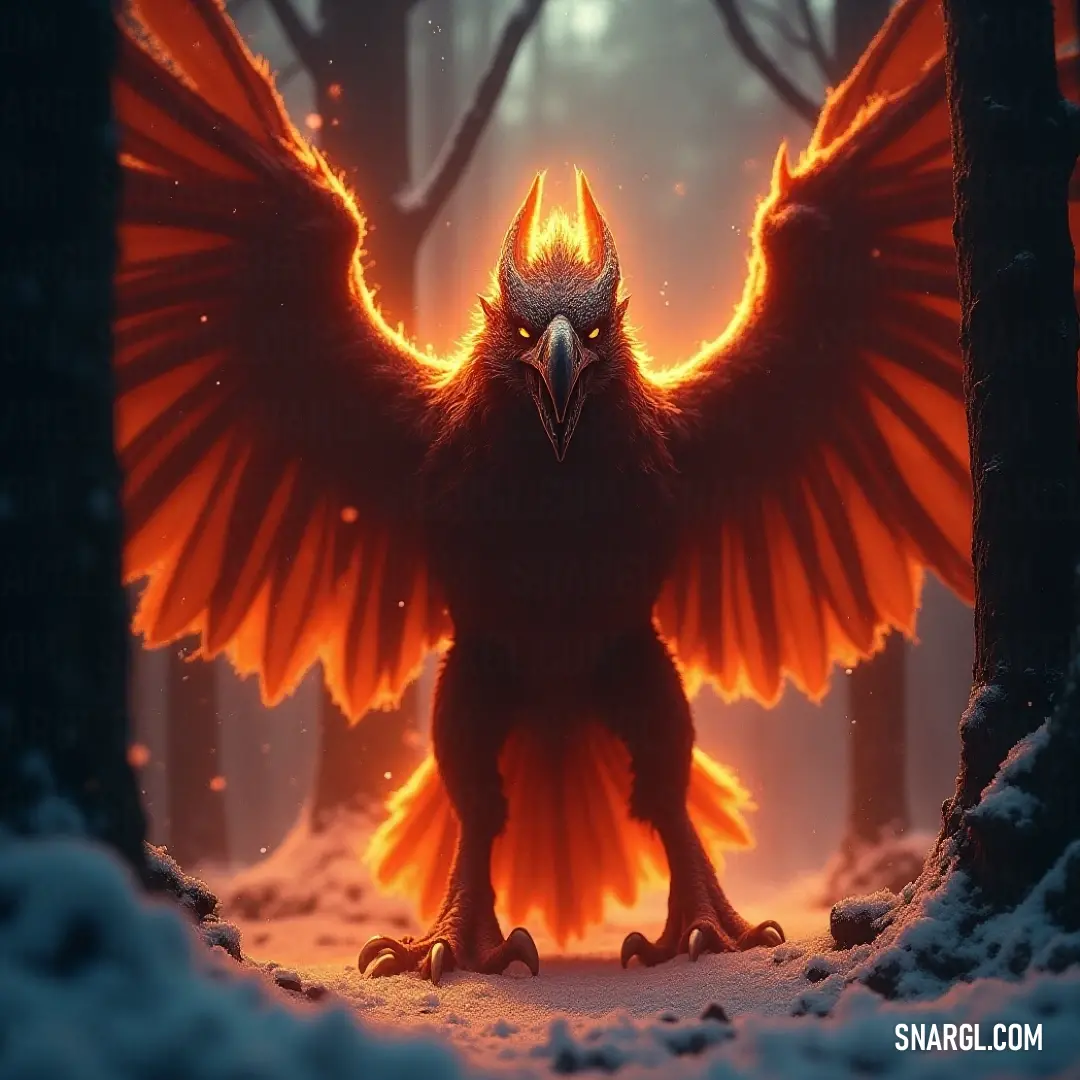 An enthralling Red Cloudstrike in vibrant hues, exuding an air of majesty and strength as it soars through its natural habitat. A dynamic Red Cloudstrike, its striking red plumage capturing the light, conjuring an aura of power and grace as it navigates its vibrant environment.