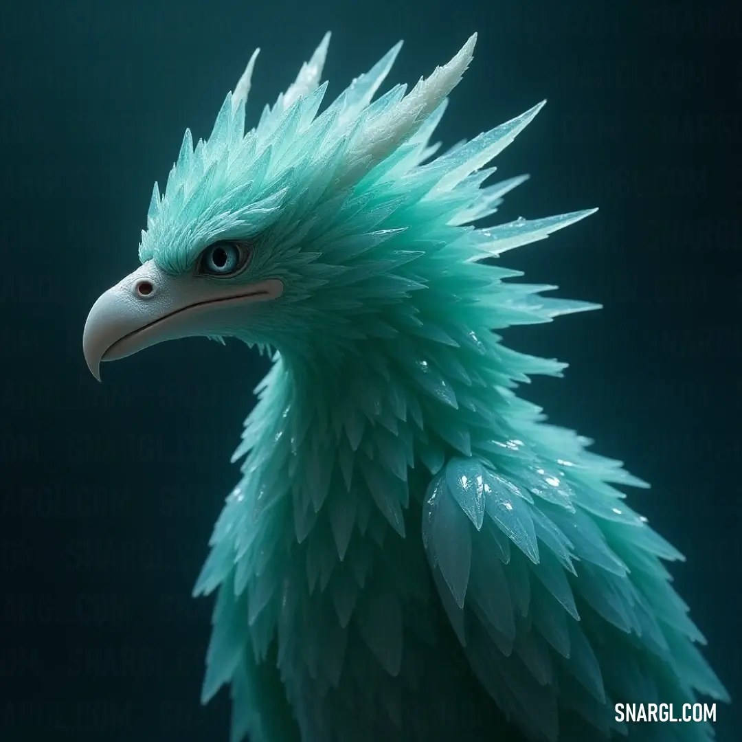 A Cloudwing with a large beak and long tail, wings spread in an awe-inspiring display, its presence commanding the air around it. A Cloudwing with an impressively large beak and a long tail, standing with its wings spread wide, creating an almost mythical figure against the backdrop of the open sky.