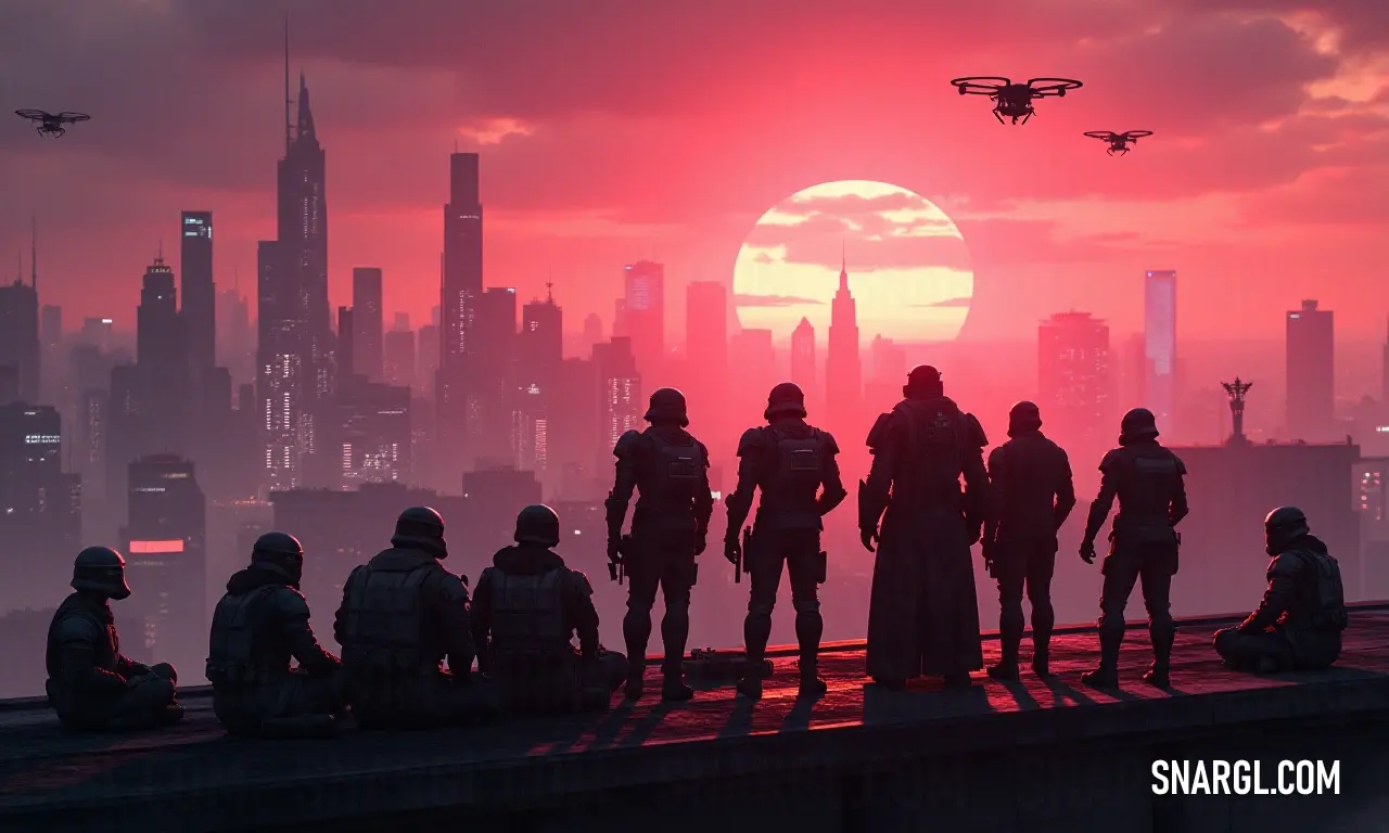 A group enjoying a sunset view from a rooftop next to a bustling city with a plane flying above A diverse group of individuals stand together on a rooftop, sharing stories as the sun sets behind a bustling cityscape, with an aircraft soaring overhead, embodying the spirit of connection and adventure in urban life.