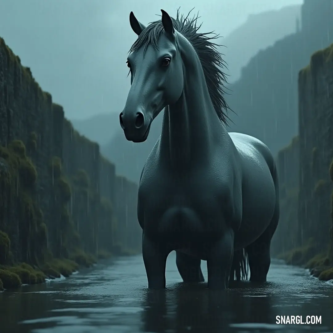 A Daire in a serene fantasy landscape, embracing the beauty of nature. A Daire poised gracefully at the edge of a sparkling stream, surrounded by enchanting moss-covered rocks and an ancient stone wall, capturing the essence of a tranquil fantasy realm where nature reclaims its dominion.