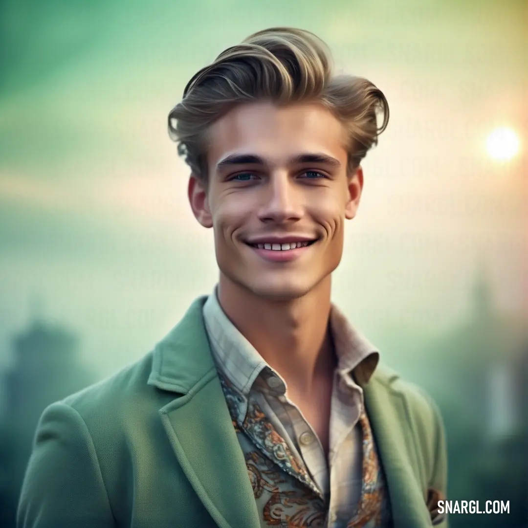 A man in a green jacket, smiling broadly with an approachable and lively presence that draws you in. A man with a cheerful expression, wearing a green jacket. His friendly smile and casual pose create an inviting atmosphere as he engages with the camera.