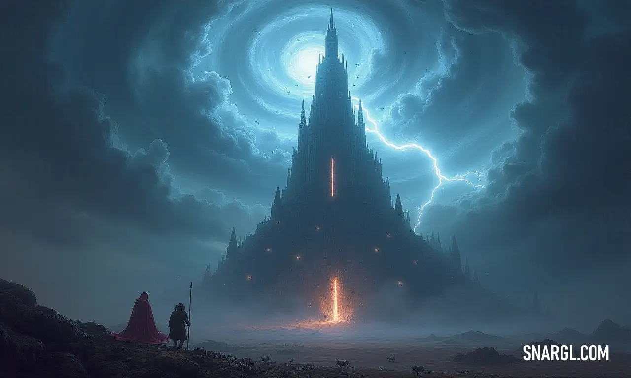 A striking figure poised before a grand castle, with a colossal doorway inviting adventurers into its enchanted realm. A heroic figure stands confidently before a majestic castle, where an enormous doorway beckons explorers into its mysterious depths, framed by towering walls and ancient stones that tell a thousand tales.