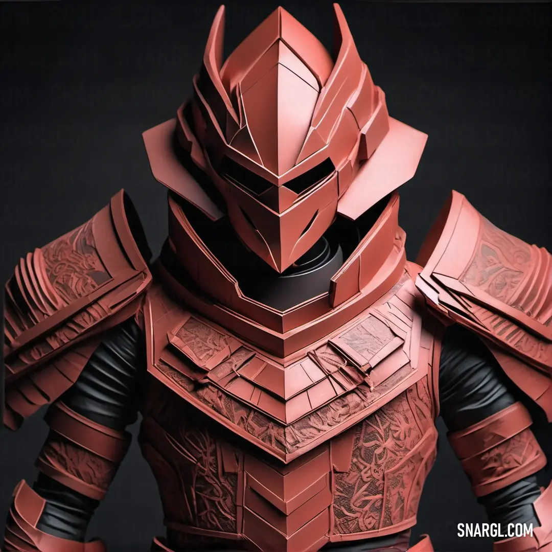Dark coral color example: Red armor is shown in this image