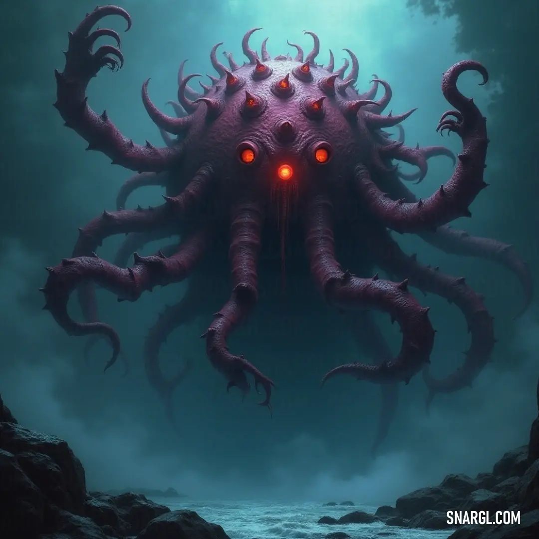 Witness the Giant Dark Eye Tyrant, a formidable being of the sea, as it glides gracefully through the shimmering water, its hypnotic gaze and flowing tentacles enchanting all who dare approach. In the depths of the ocean, a fearsome Giant Dark Eye Tyrant floats majestically, its glowing eyes and undulating tentacles weaving a tapestry of eerie beauty beneath the waves.