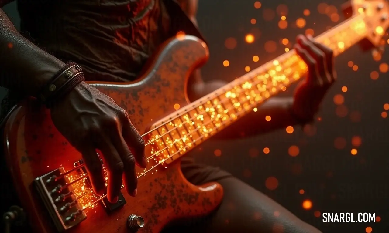 A focused musician gripping their guitar in a beautifully blurred setting that emphasizes their artistry. A skilled musician holds a guitar effortlessly in their hands, set against a softly blurred backdrop that highlights their artistic prowess and passion for music.
