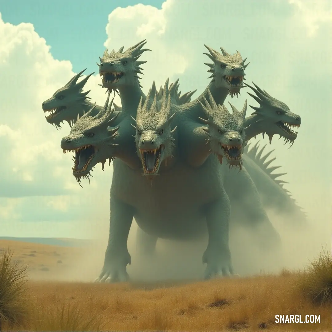 A group of monstrous creatures stands together in a field of tall grass, their mouths open in a primal display. The atmosphere is intense as they prepare for whatever challenge lies ahead.