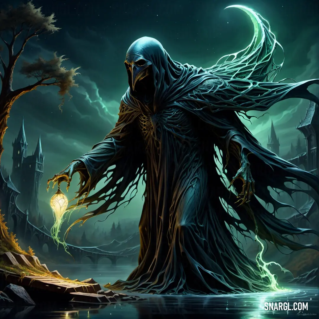Grime Dementor with a glowing lantern in his hand