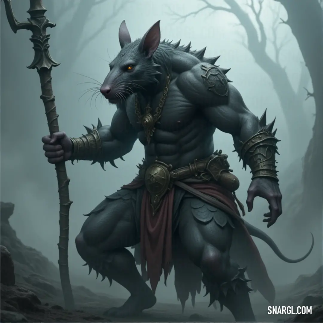 A fierce Doomrocket Chief, with spiked armor and a commanding staff, stands in a vibrant fantasy world, ready for battle with his fierce gaze and unshakable will to lead his forces. The Doomrocket Chief, clad in spiked armor and wielding a staff, stands confidently in a fantasy setting, his armor gleaming under the fiery glow, his powerful posture a symbol of might and resilience.