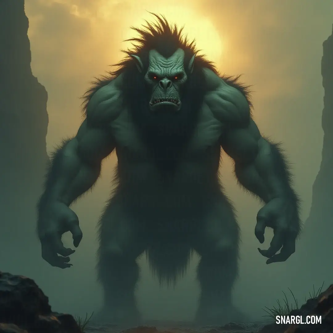 A majestic Drakk, covered in soft fur, surveys the rocky landscape with the sun casting a golden light from behind. The blend of earthy colors and the expansive sky create an enchanting scene filled with adventure.
