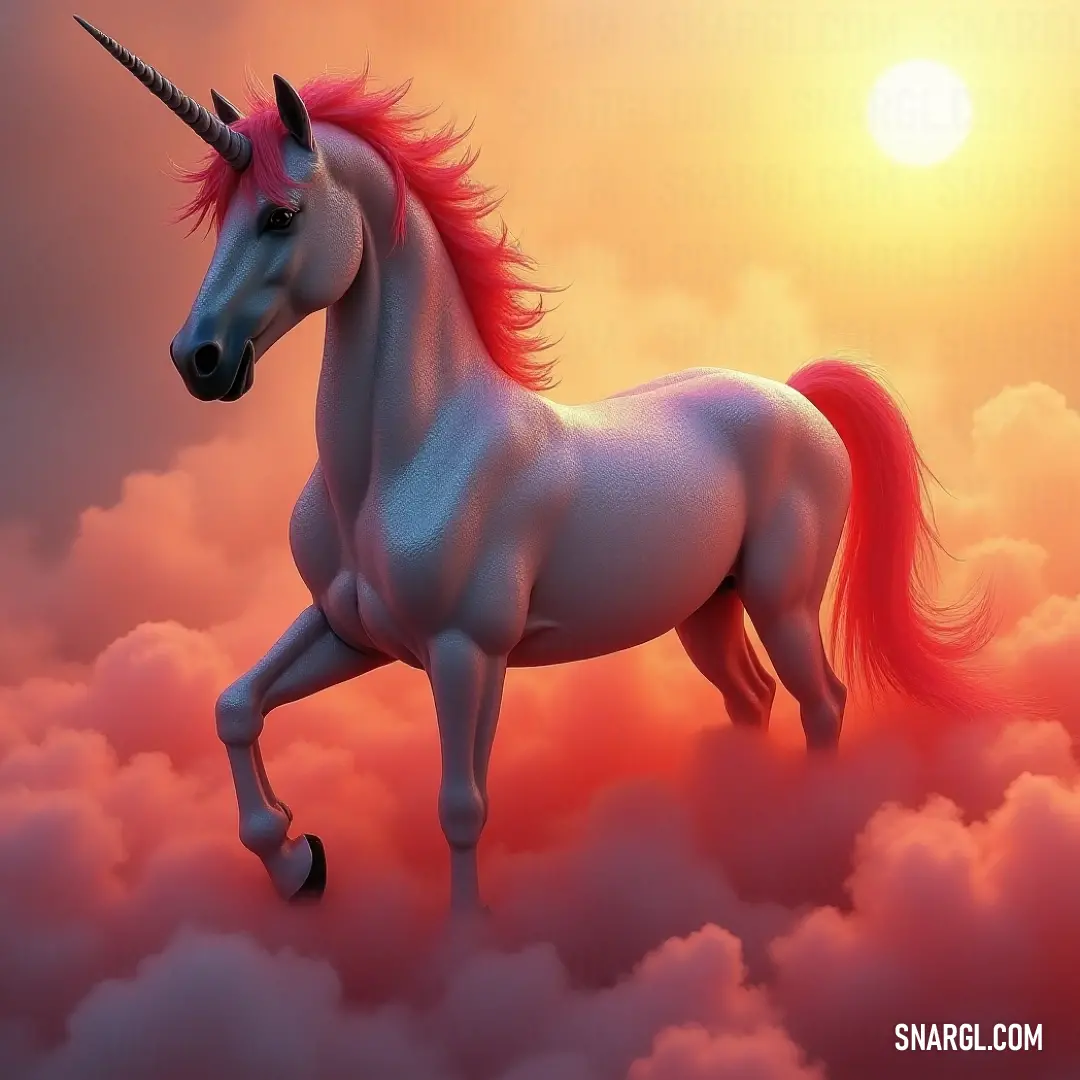 A dream unicorn stands peacefully on a cloud with the sun rising in the background, its serenity capturing the essence of the moment. A dream unicorn stands on a soft, fluffy cloud, surrounded by an endless sky as a warm sun rises in the distance. The unicorn's gentle expression reflects the tranquility of the moment, as if it is one with the sky and the sun itself.