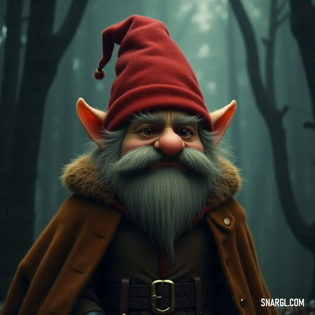 Ebbe walks thoughtfully in a vibrant forest, adorned in a red hat and brown coat. Ebbe, distinguished by his red hat and warm brown coat, walks thoughtfully through a vibrant forest, where leaves crunch softly underfoot, grounded in nature's tranquil beauty amidst the scenery's serene embrace.