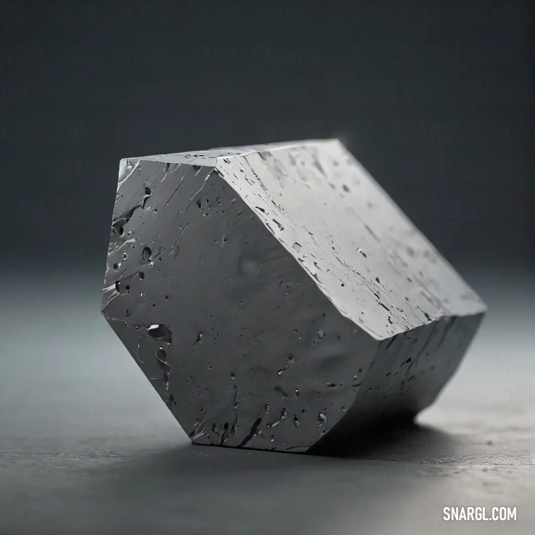 A metal object with water droplets glistening on its surface, sitting against a dark backdrop. The soft sheen of the droplets contrasts with the smooth, cool metal, creating a tactile, refreshing visual effect.