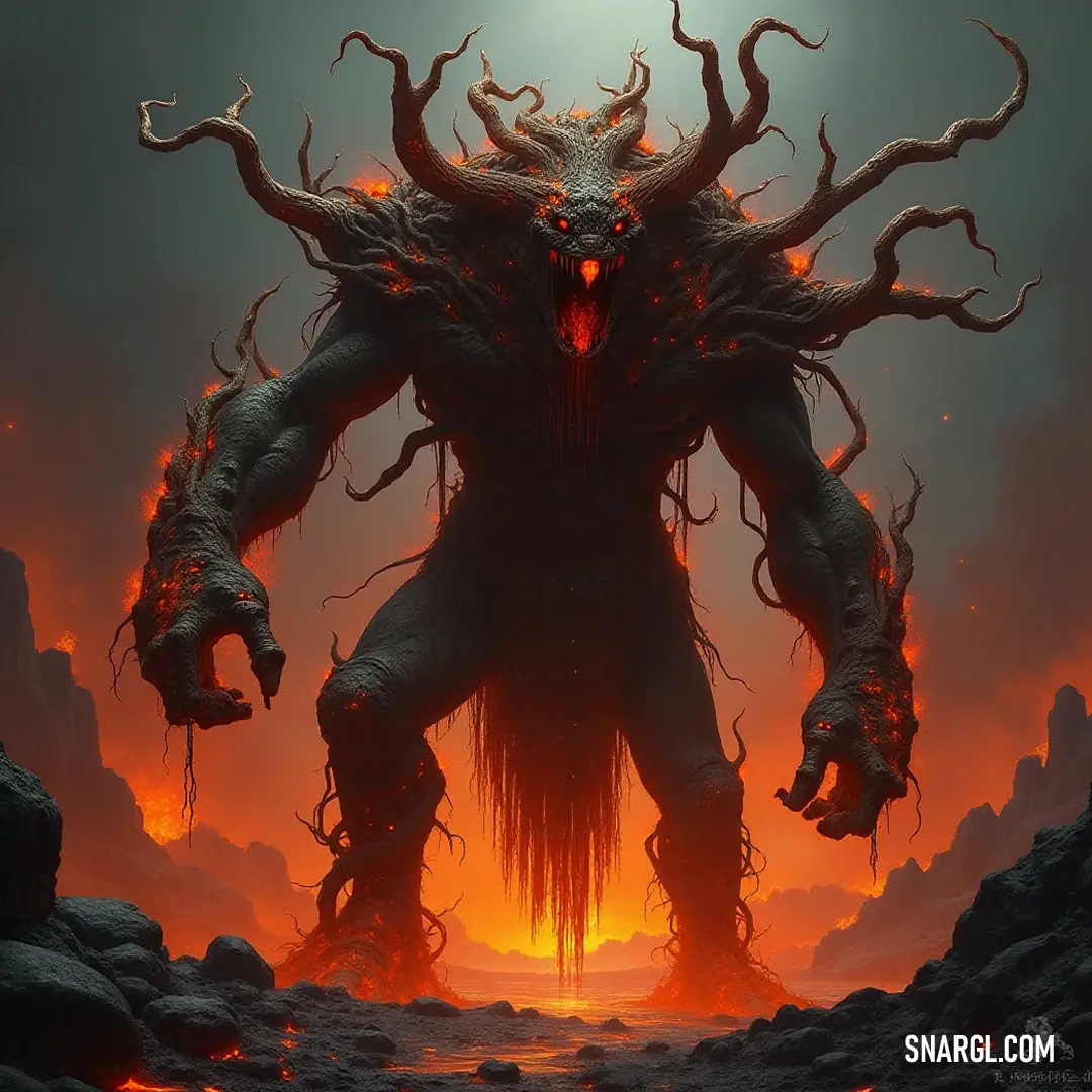 Resilient and formidable, the Elder Guardian with majestic horns looms over a rugged terrain, illuminated by a striking orange glow, showcasing both beauty and power in the wild expanse of its domain. A magnificent Elder Guardian, adorned with grand horns, stands amidst a harsh rocky landscape, enveloped in a soft brilliance of orange light, radiating power and ancient wisdom in a breathtaking display of nature's fury.