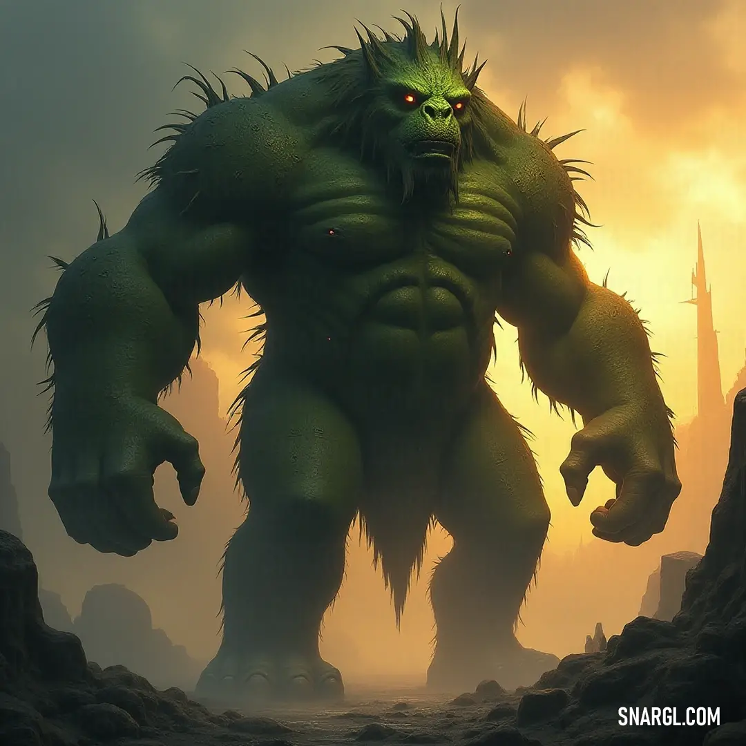 A towering figure with an immense, gnarled face and a mane of wild hair and claws depicts a force of nature, surrounded by the whispers of the untamed wilderness. A towering figure with an immense, gnarled face and a mane of wild hair and claws depicts a force of nature, surrounded by the whispers of the untamed wilderness.