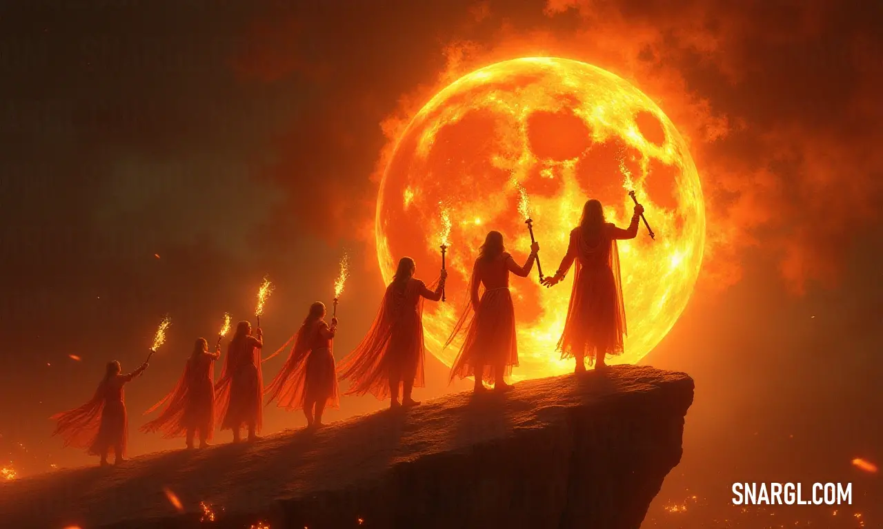 A vibrant portrayal of a united group of individuals standing hand in hand on a cliff, illuminated by the brilliance of a colossal sun in the horizon. A heartwarming scene of a diverse group of people joining hands on a cliff, standing before a gigantic sun that casts a golden glow, symbolizing unity and strength.
